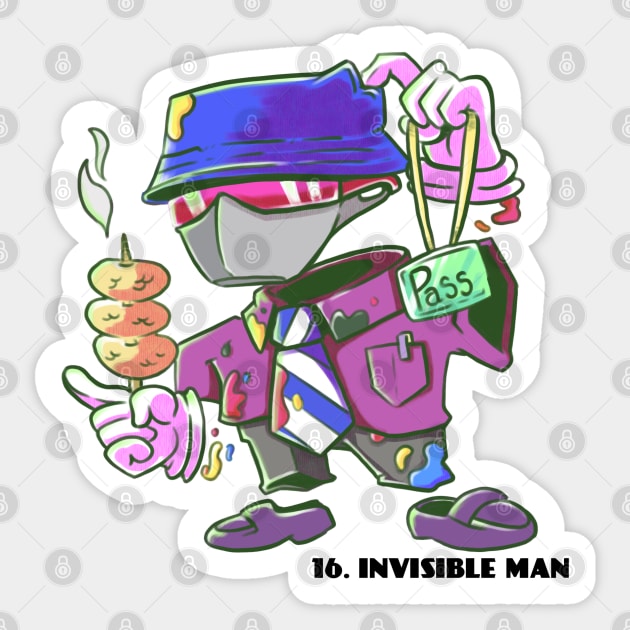 Invisible Man Sticker by Hojyn